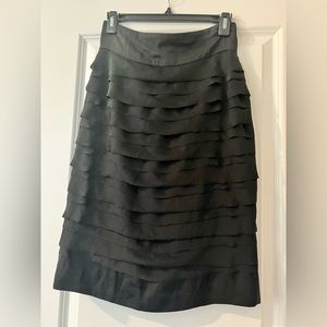 EUC Antonio Melani Black Satiny Pencil Skirt, Size 2-4